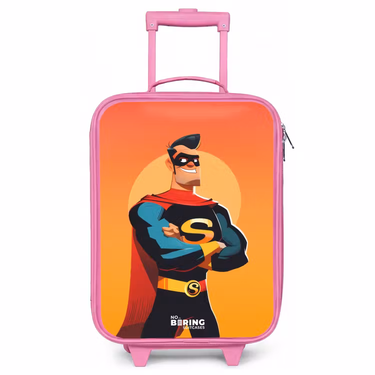 Children's suitcase - Pink - Sunny superhero — 1