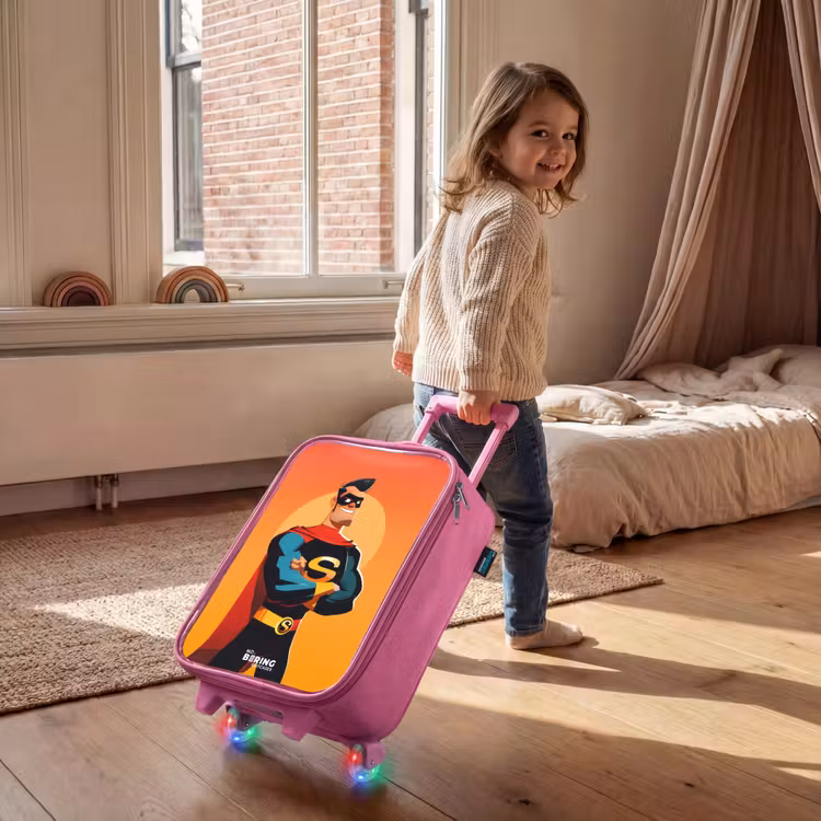 Children's suitcase - Pink - Sunny superhero — 2