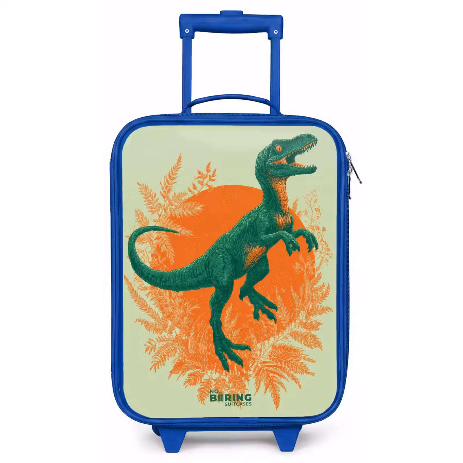 Children's suitcase - Blue - Green dino among ferns — 1