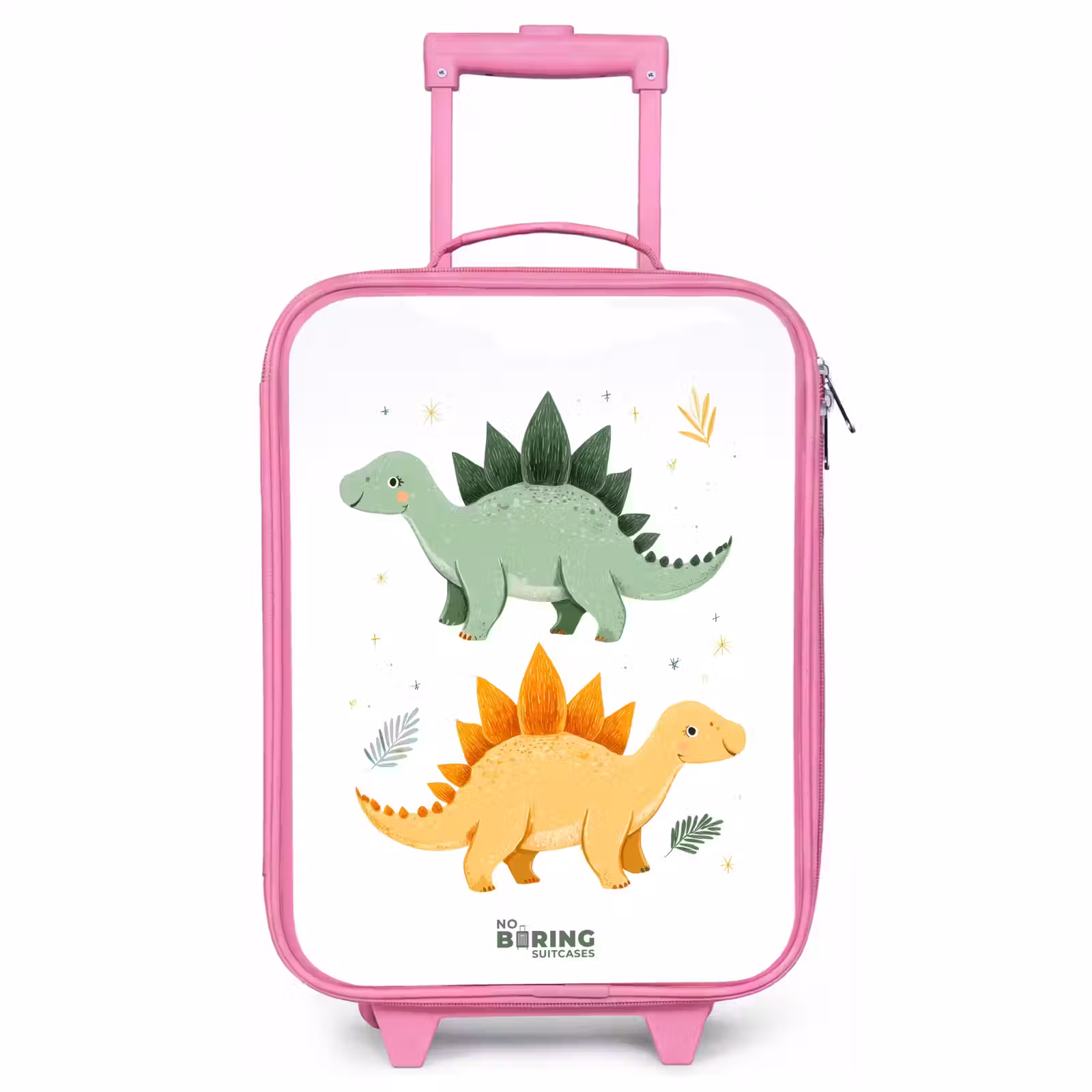 Children's suitcase - Pink - Cheerful stegosaurus friends — 1
