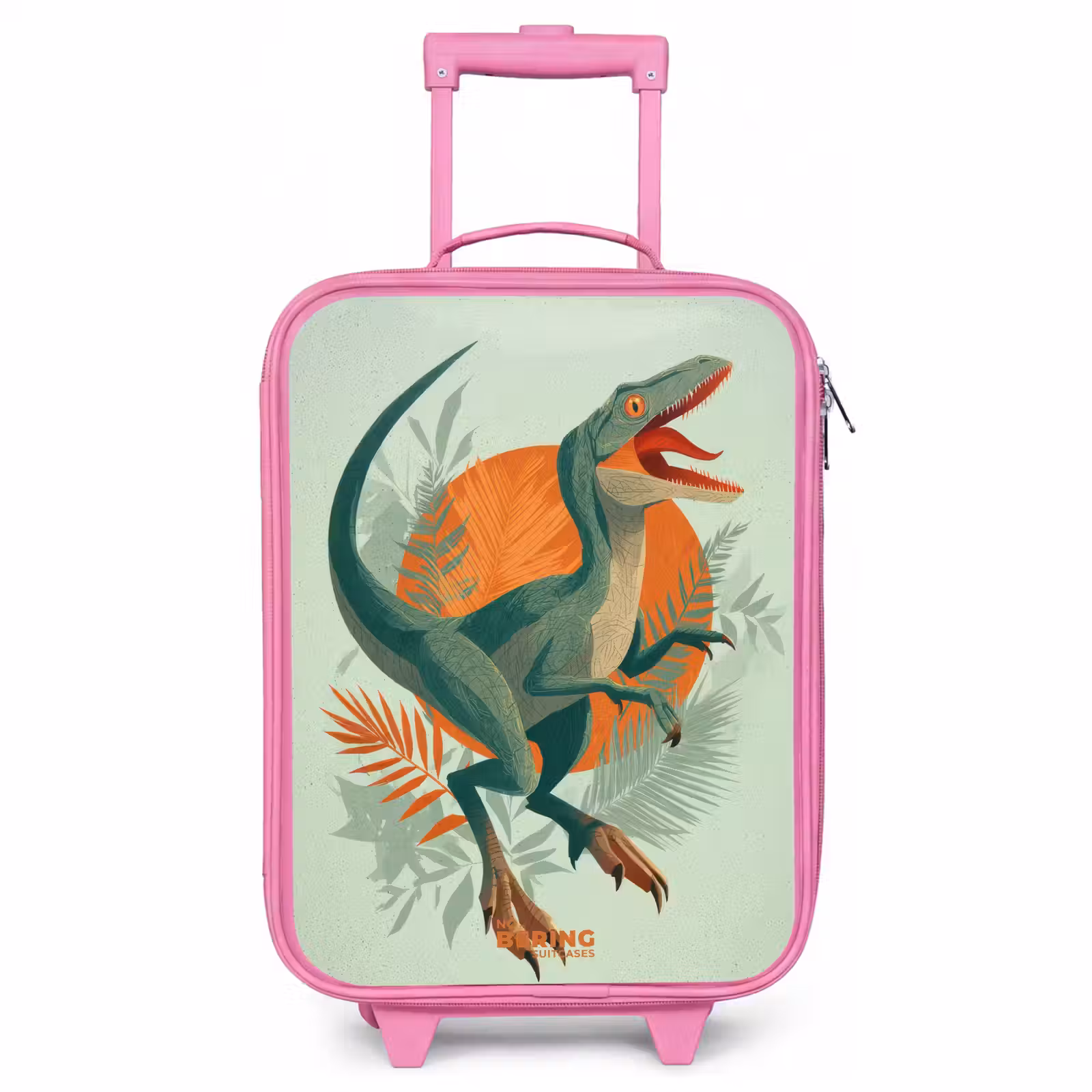 Children's suitcase - Pink - Prowling hunter with leaves — 1