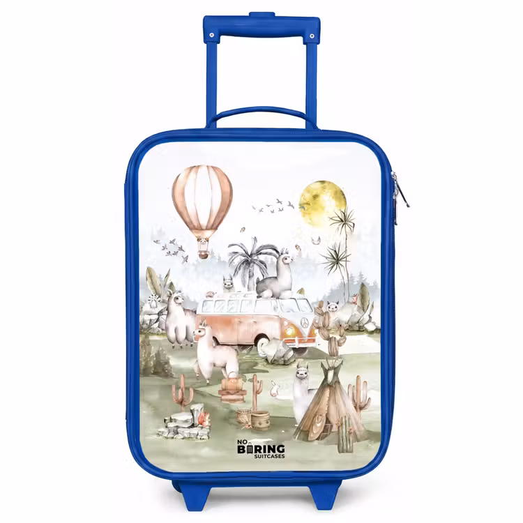 Children's suitcase - Blue - Alpaca adventure — 1
