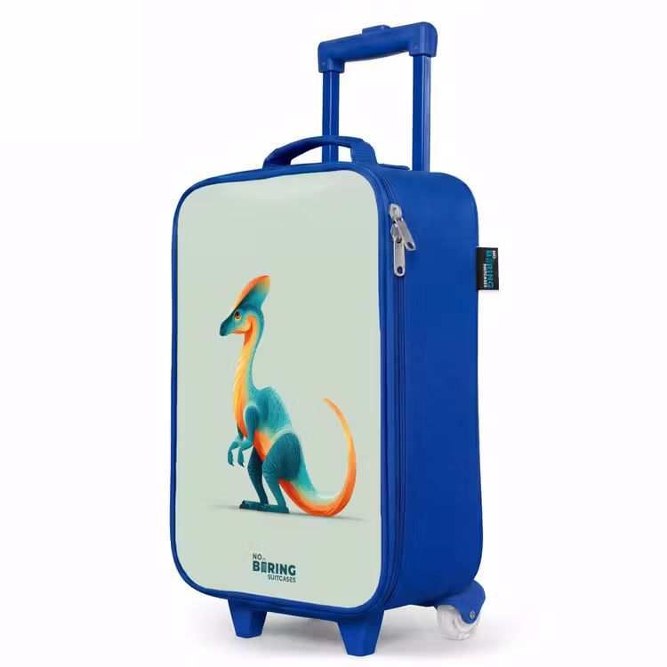 Children's suitcase - Blue - Elegant dino with comb — 5