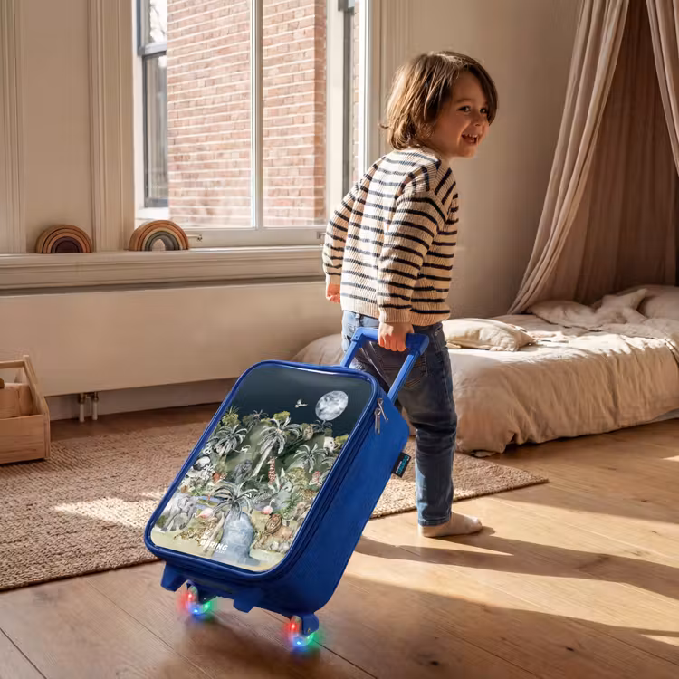 Children's suitcase - Blue - Jungle in the moonshine — 2