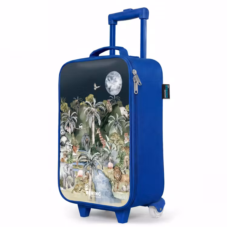 Children's suitcase - Blue - Jungle in the moonshine — 5