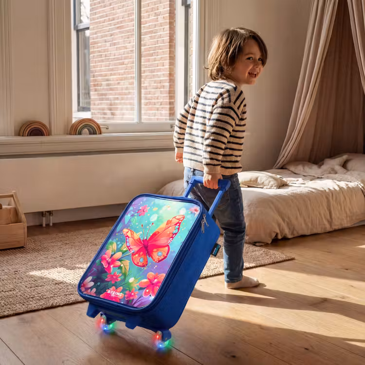 Children's suitcase - Blue - Stunning butterfly — 2