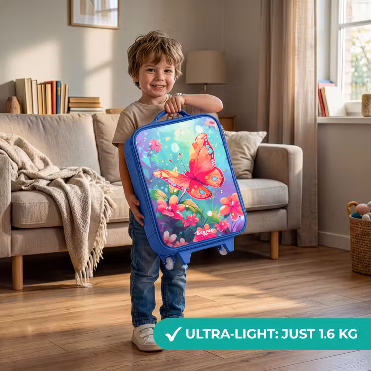 Children's suitcase - Blue - Stunning butterfly — 3