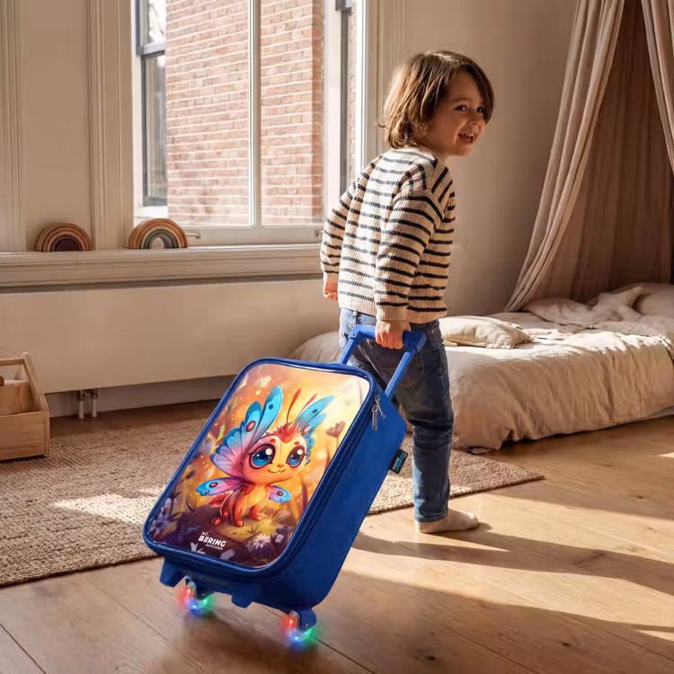 Children's suitcase - Blue - Valerio butterfly-like — 2