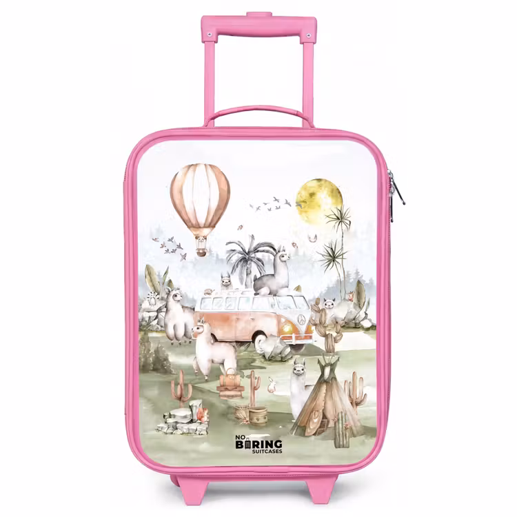 Children's suitcase - Pink - Alpaca adventure — 1