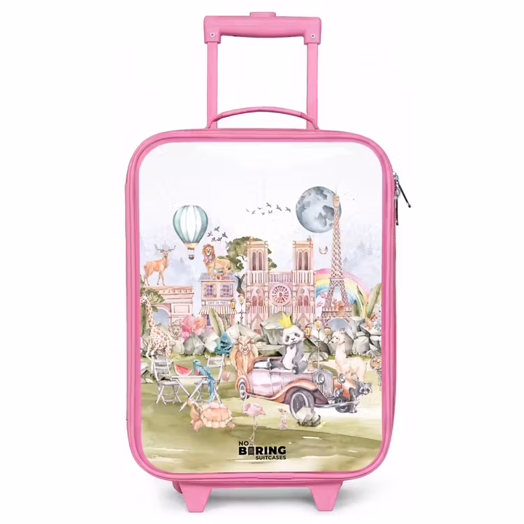 Children's suitcase - Pink - Animal fantasy city — 1