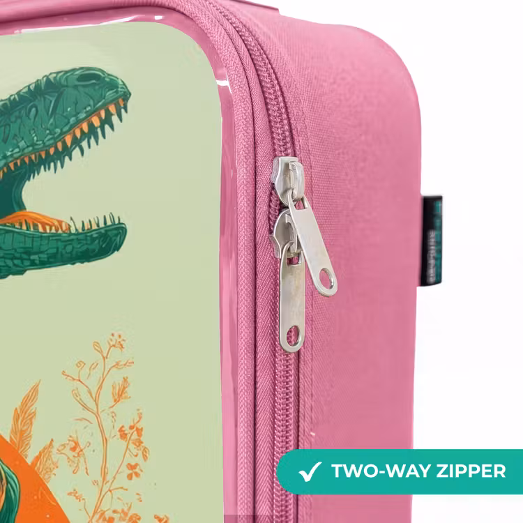 Children's suitcase - Pink - Green dino among ferns — 4