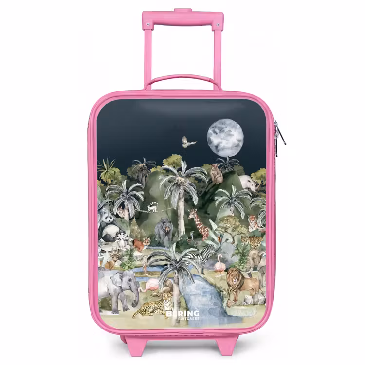 Children's suitcase - Pink - Jungle in the moonshine — 1