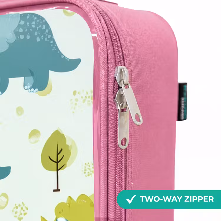 Children's suitcase - Pink - Triceratops among trees — 4