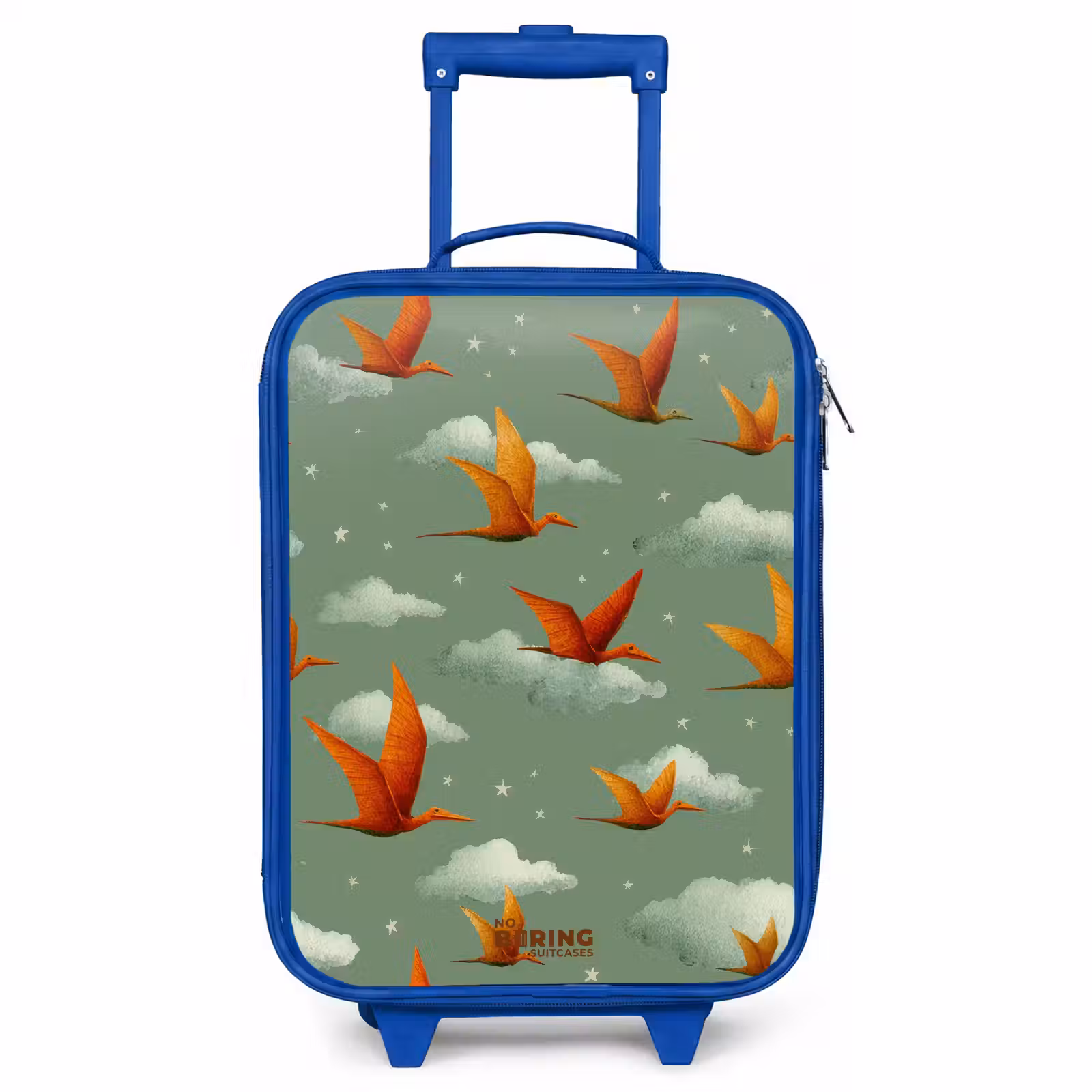 Children's suitcase - Blue - Flying pterosaurs among stars — 1