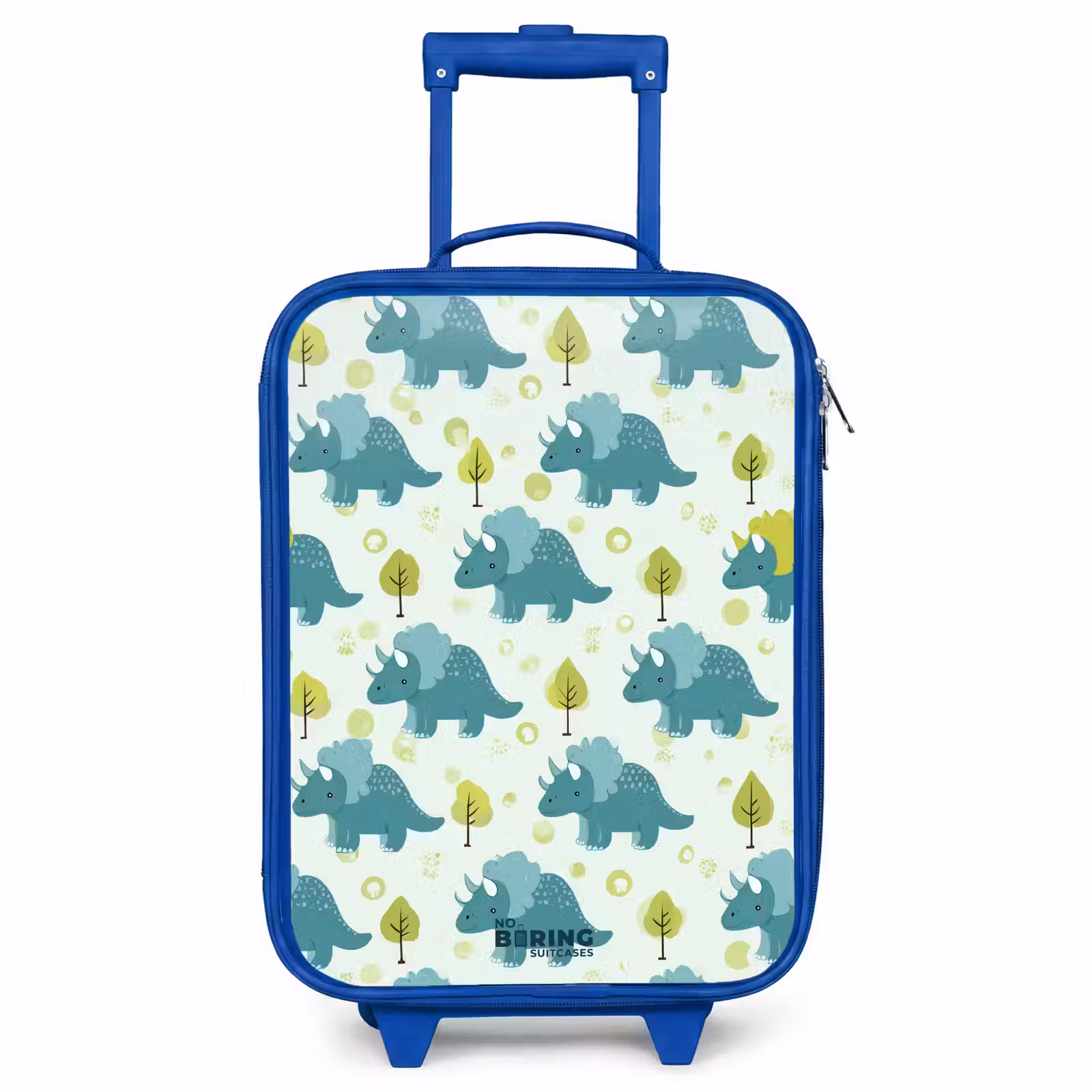 Children's suitcase - Blue - Triceratops among trees — 1