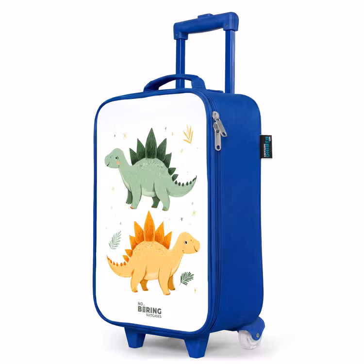 Children's suitcase - Blue - Cheerful stegosaurus friends — 5