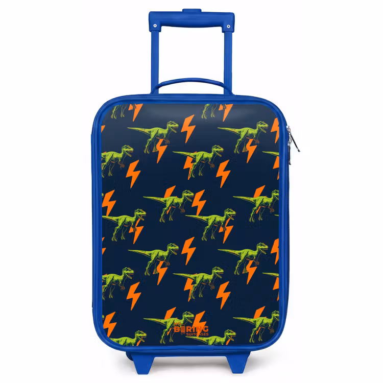 Children's suitcase - Blue - Lightning-fast raptors — 1