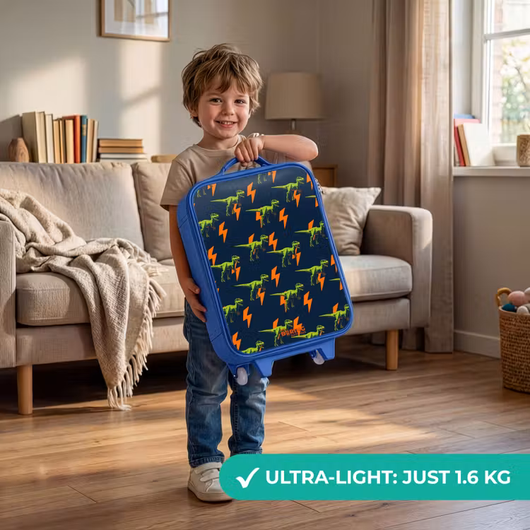 Children's suitcase - Blue - Lightning-fast raptors — 3