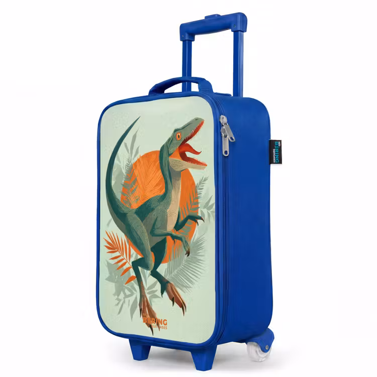 Children's suitcase - Blue - Prowling hunter with leaves — 5