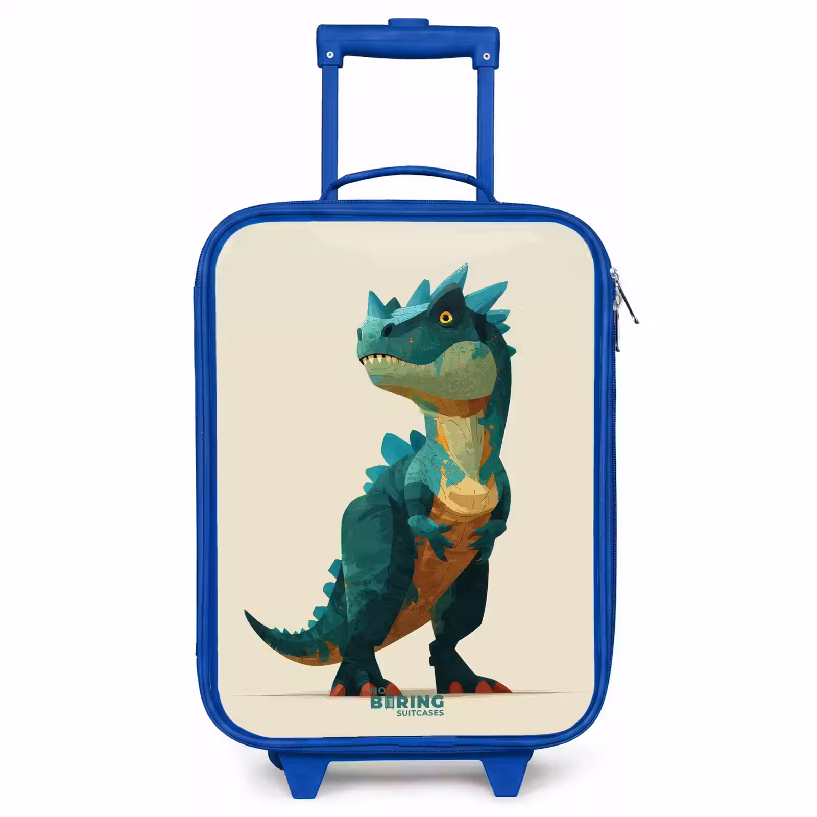 Children's suitcase - Blue - Horned dino with sharp gaze — 1