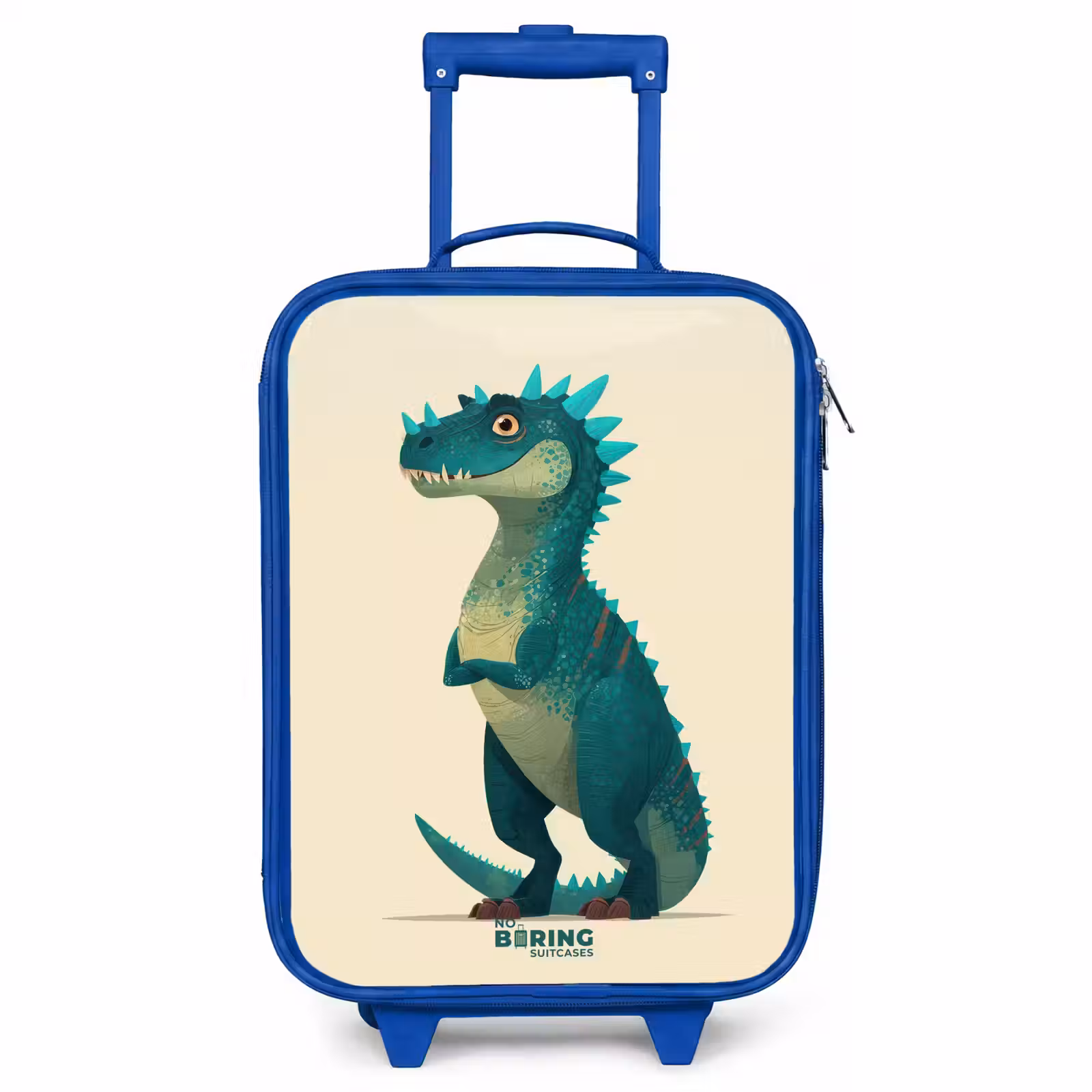 Children's suitcase - Blue - Spiky dino with friendly look — 1