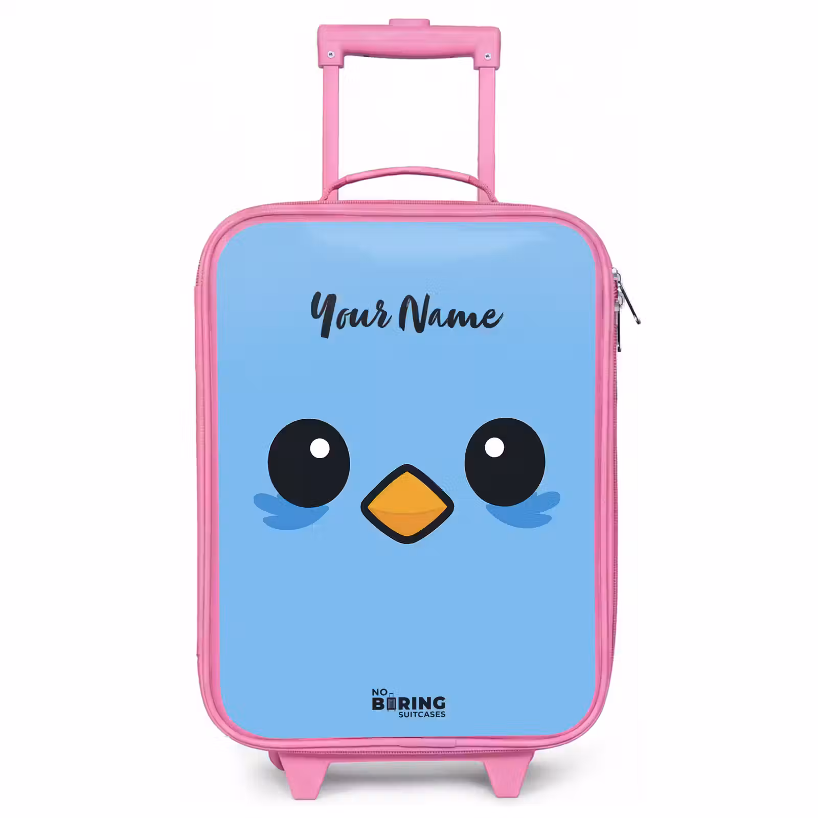 Children's suitcase - Pink - Kawai - Bird - Blue — 1