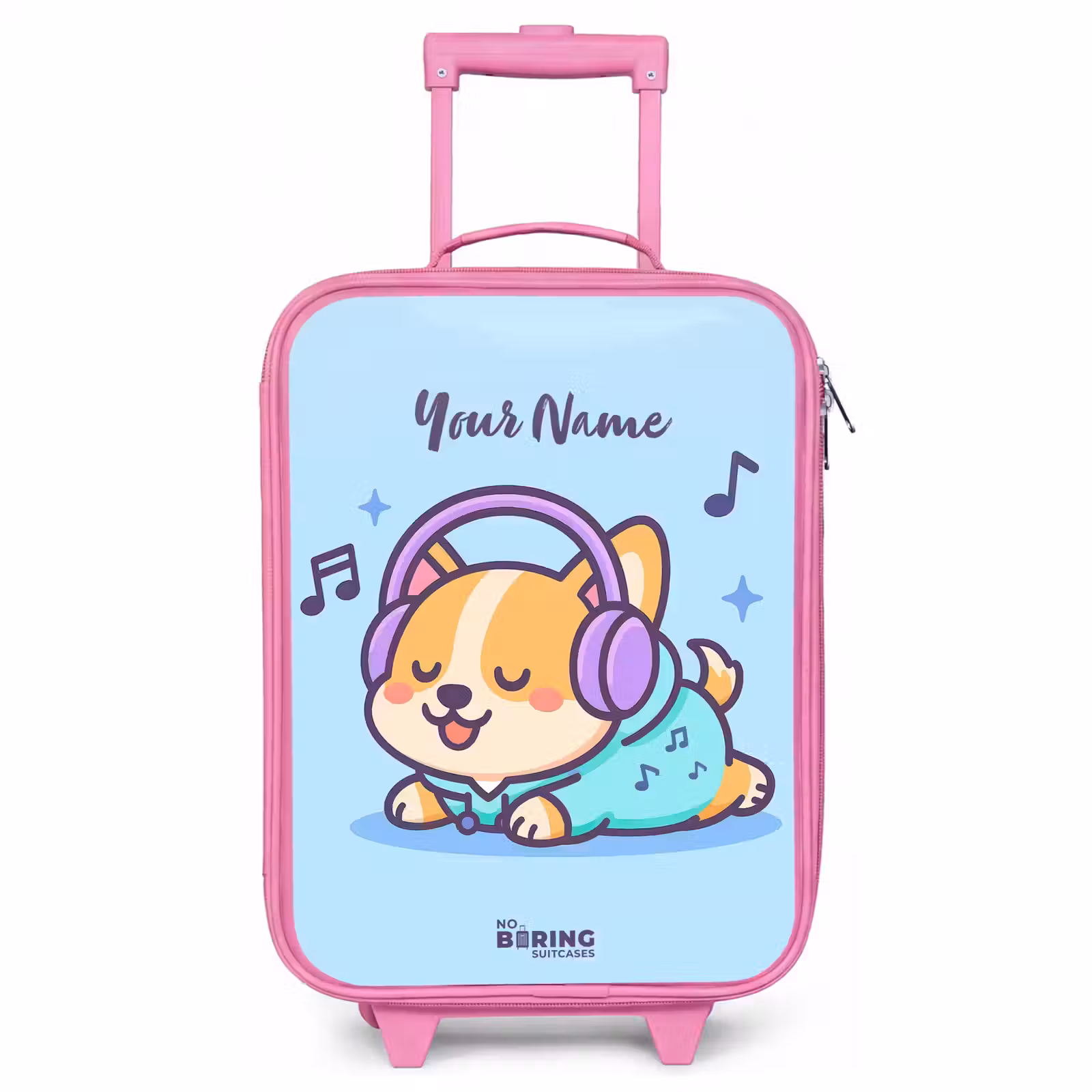 Children's suitcase - Pink - Kawai - Dog - Music — 1