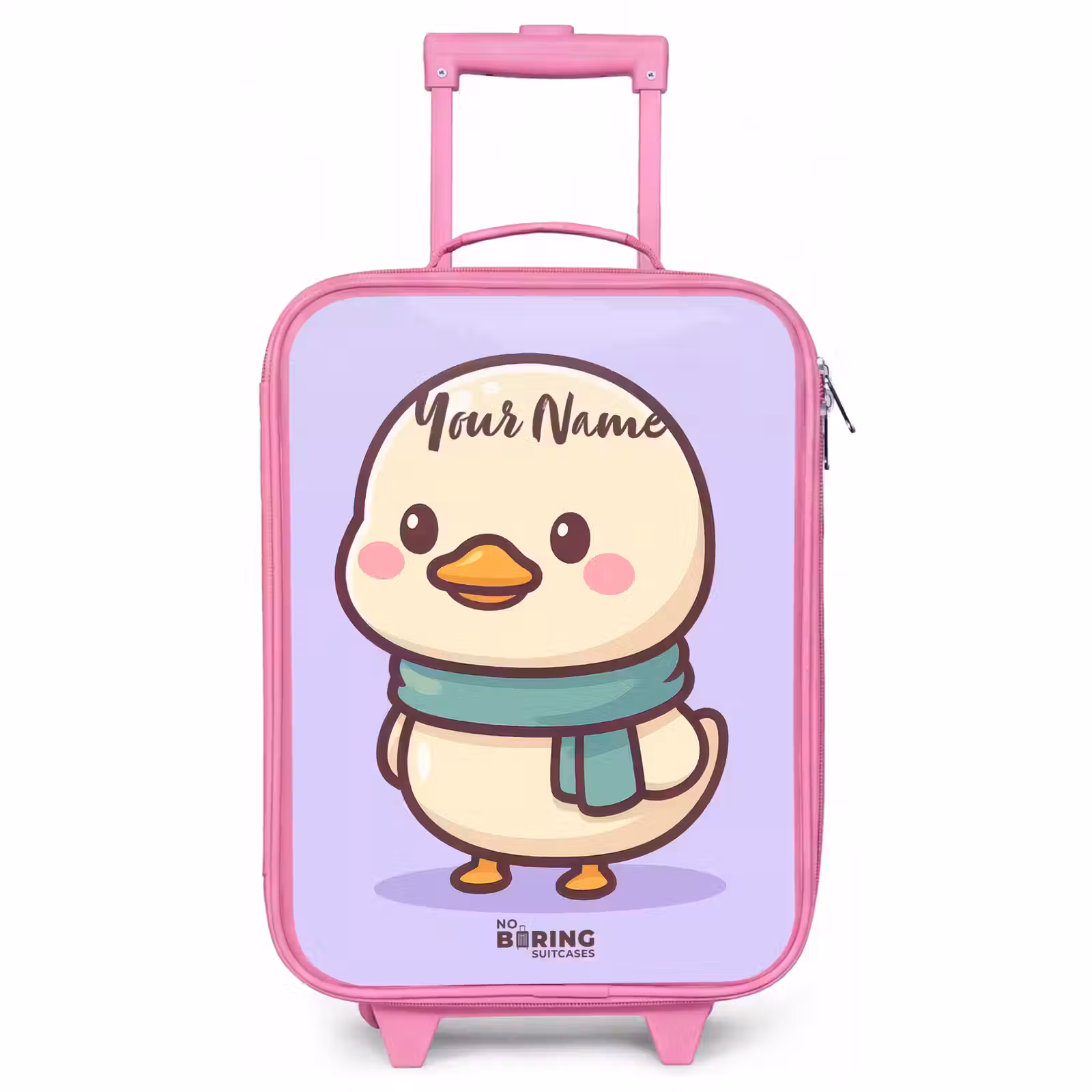 Children's suitcase - Pink - Kawai - Duck - Scarf — 1