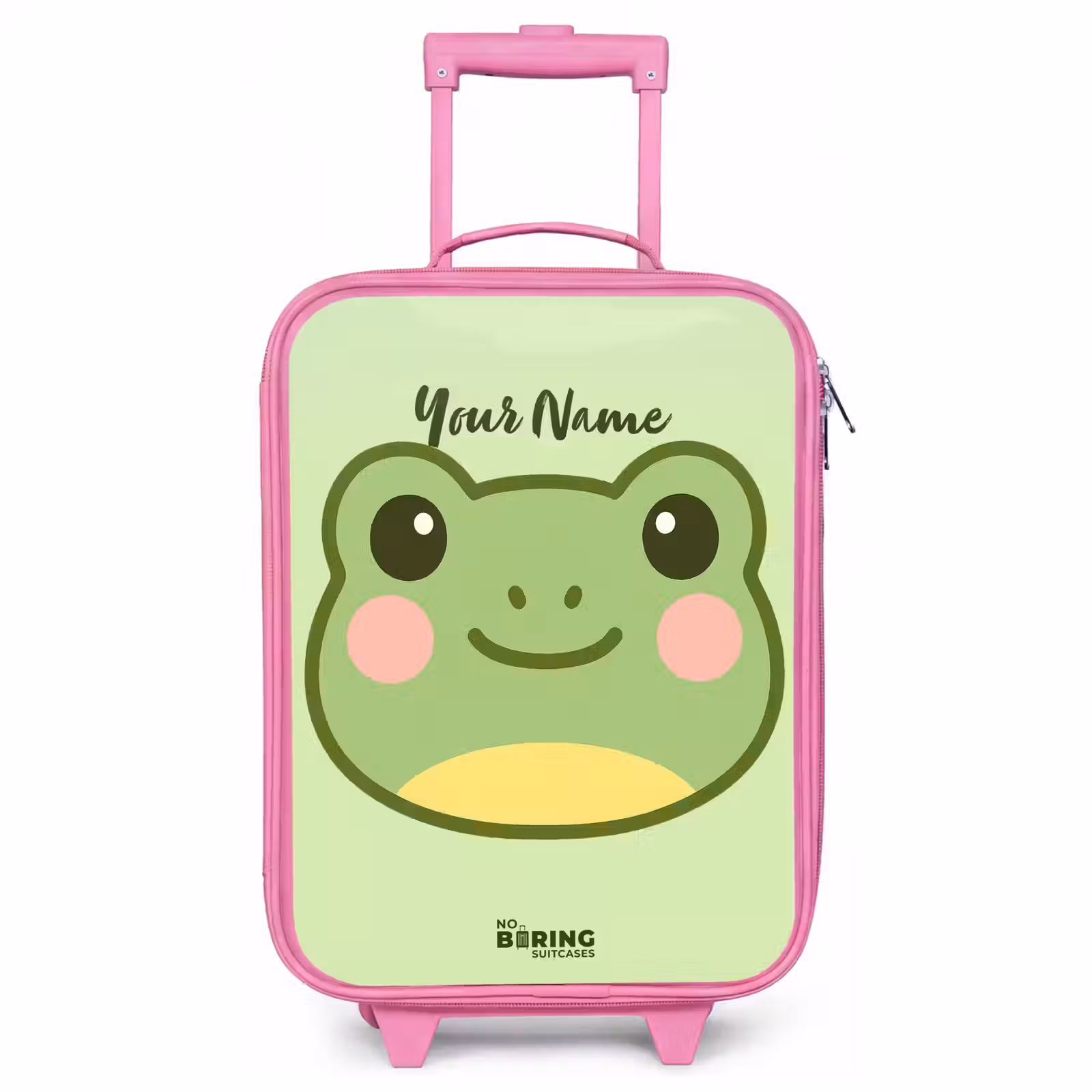 Children's suitcase - Pink - Kawai - Frog - Green — 1