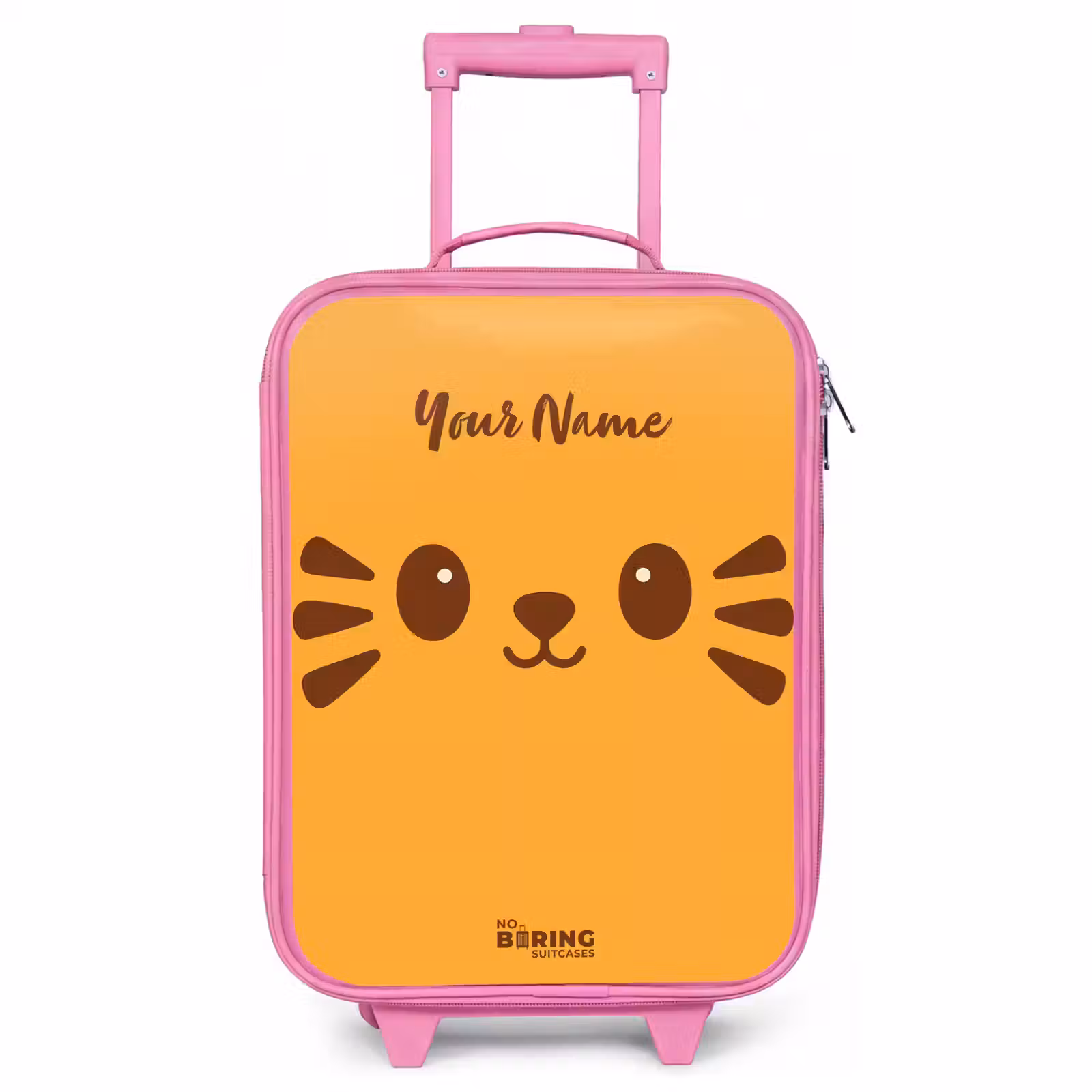 Children's suitcase - Pink - Kawai - Tiger - Orange — 1