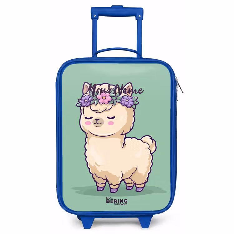 Children's suitcase - Blue - Kawai - Alpaca - Green — 1