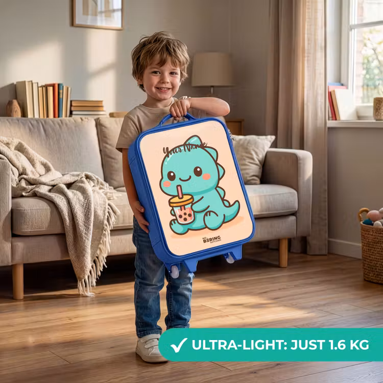 Children's suitcase - Blue - Kawai - Dino - Bubbletea — 3
