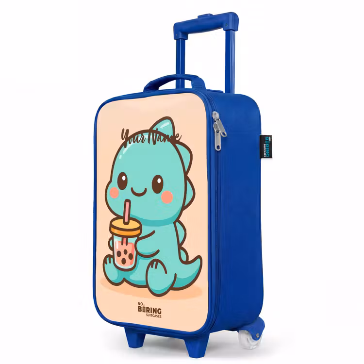 Children's suitcase - Blue - Kawai - Dino - Bubbletea — 5