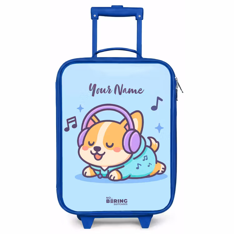 Children's suitcase - Blue - Kawai - Dog - Music — 1