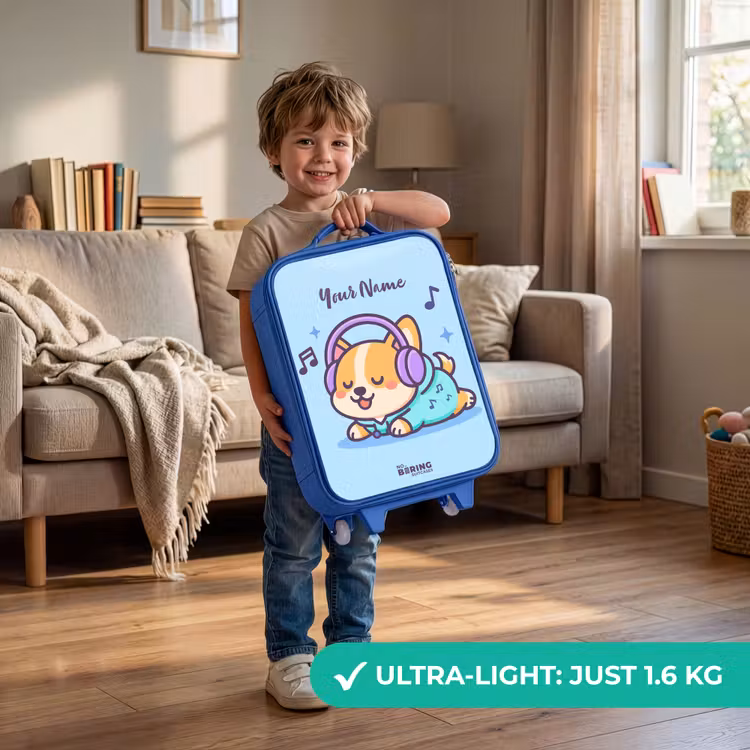 Children's suitcase - Blue - Kawai - Dog - Music — 3