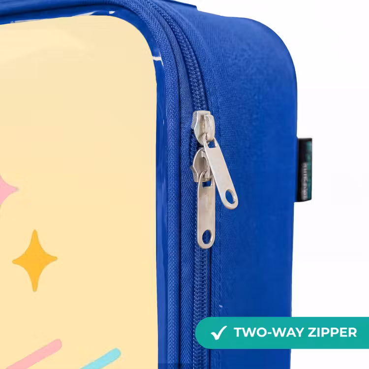 Children's suitcase - Blue - Kawai - Penguin - Roller skates — 6