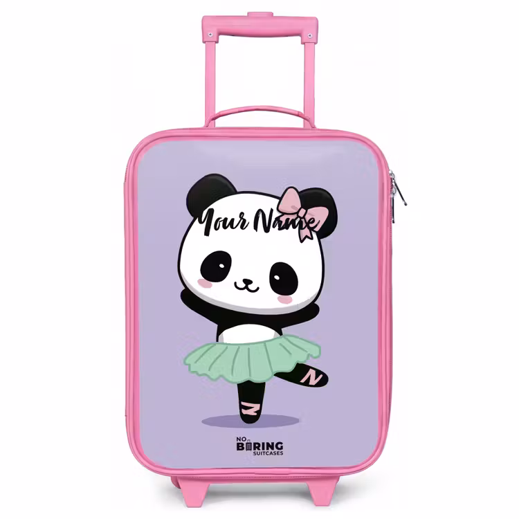 Children's suitcase - Pink - Kawai - Ballet - Panda — 1