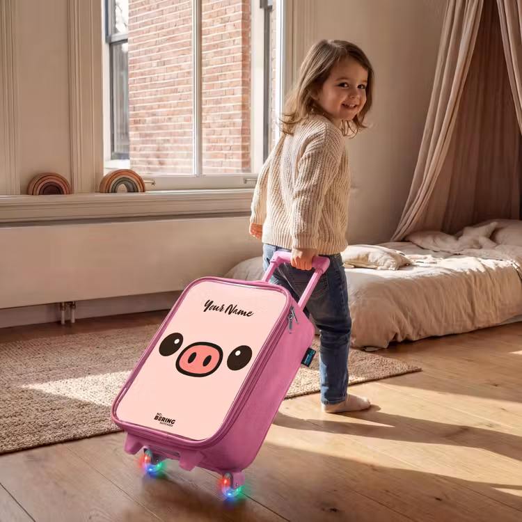Children's suitcase - Pink - Kawai - Pig - Pink — 2