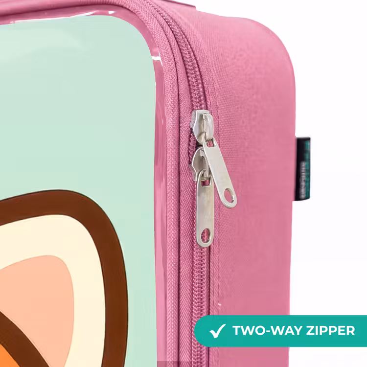 Children's suitcase - Pink - Kawai - Red panda - Green — 4
