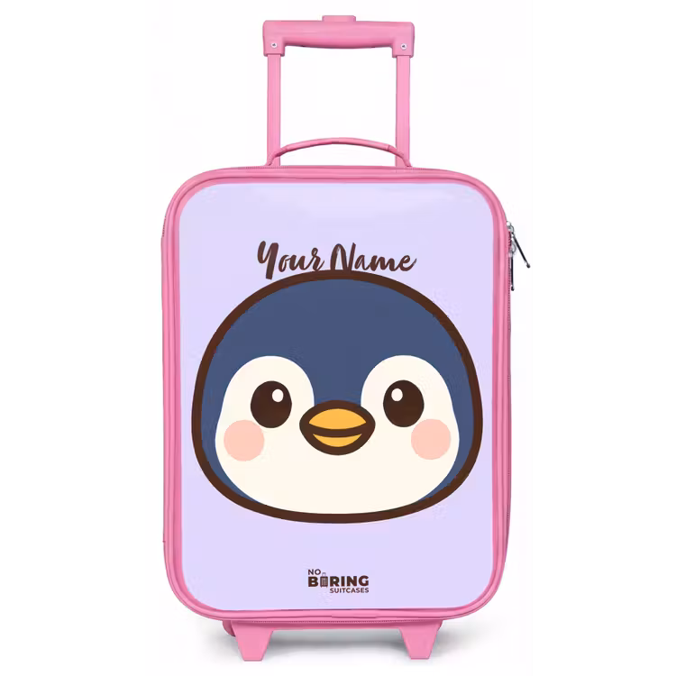 Children's suitcase - Pink - Penguin — 1
