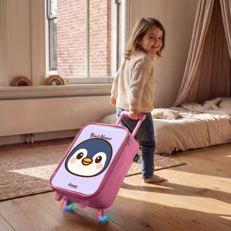 Children's suitcase - Pink - Penguin — 2