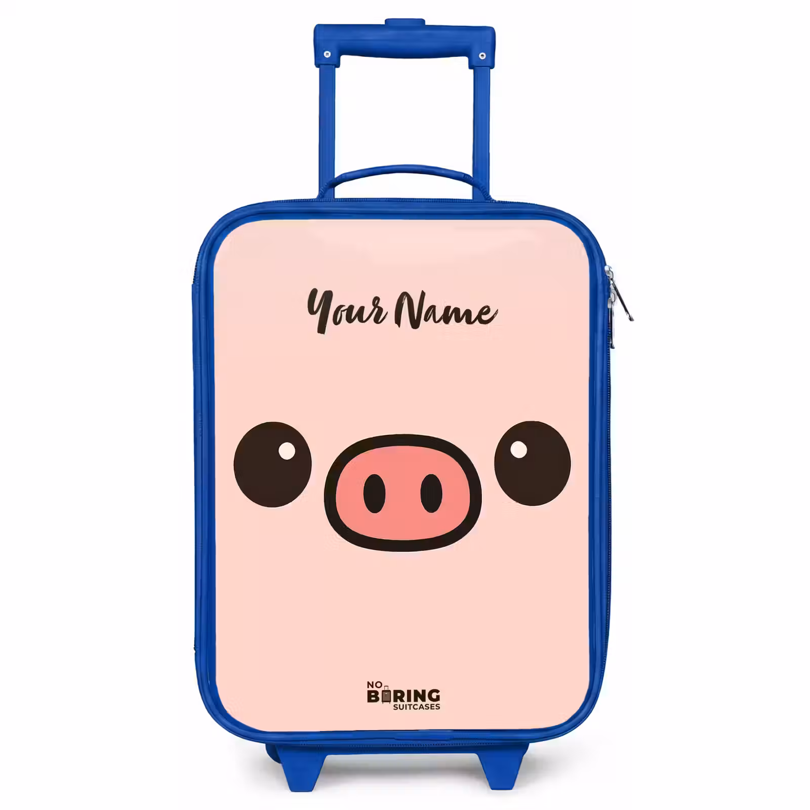 Children's suitcase - Blue - Kawai - Pig - Pink — 1
