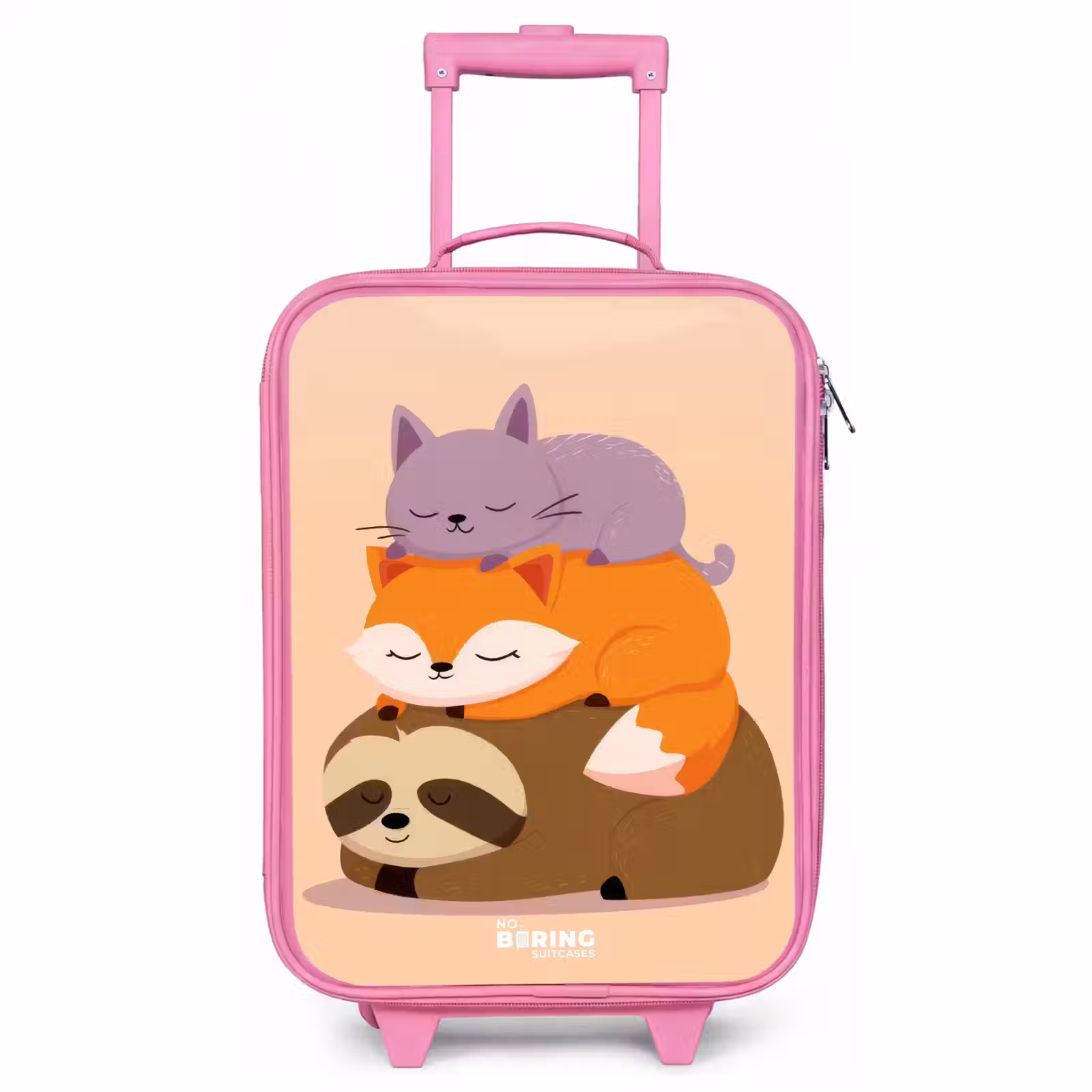 Children's suitcase - Pink - Animals - Sleep - Together — 1