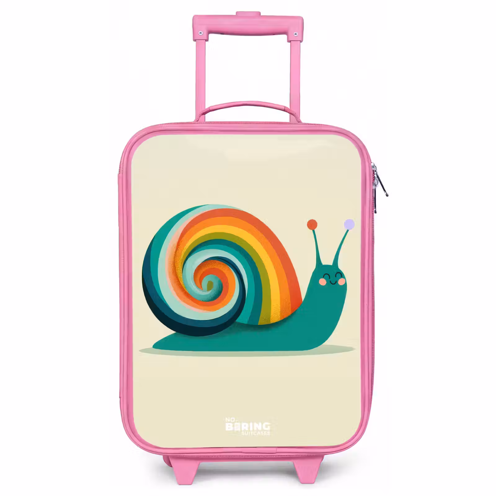 Children's suitcase - Pink - Snail - Rainbow - Colorful — 1