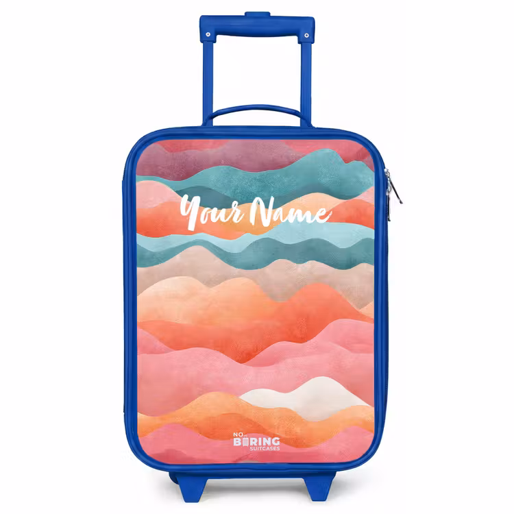 Children's suitcase - Blue - Abstract waves — 1