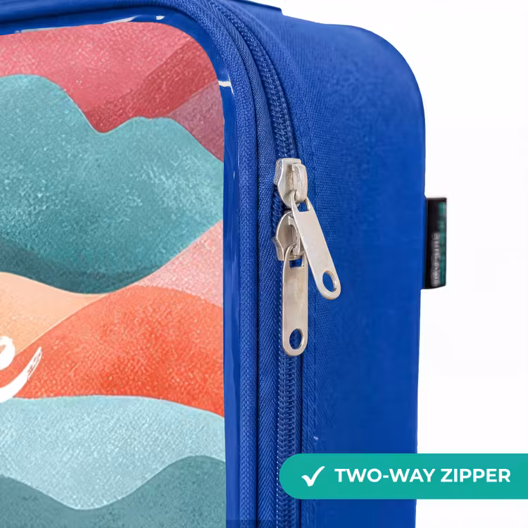 Children's suitcase - Blue - Abstract waves — 6