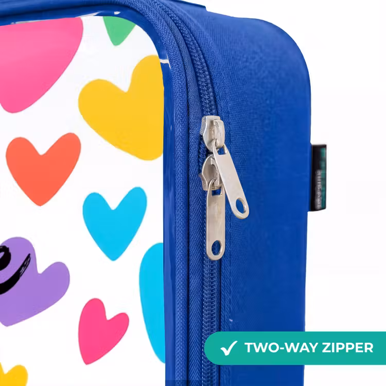 Children's suitcase - Blue - Colored hearts — 6
