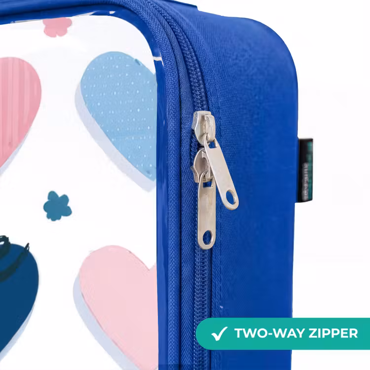 Children's suitcase - Blue - Heart pattern — 6