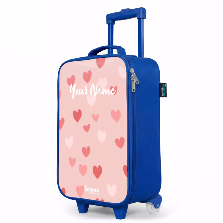 Children's suitcase - Blue - Hearts — 5