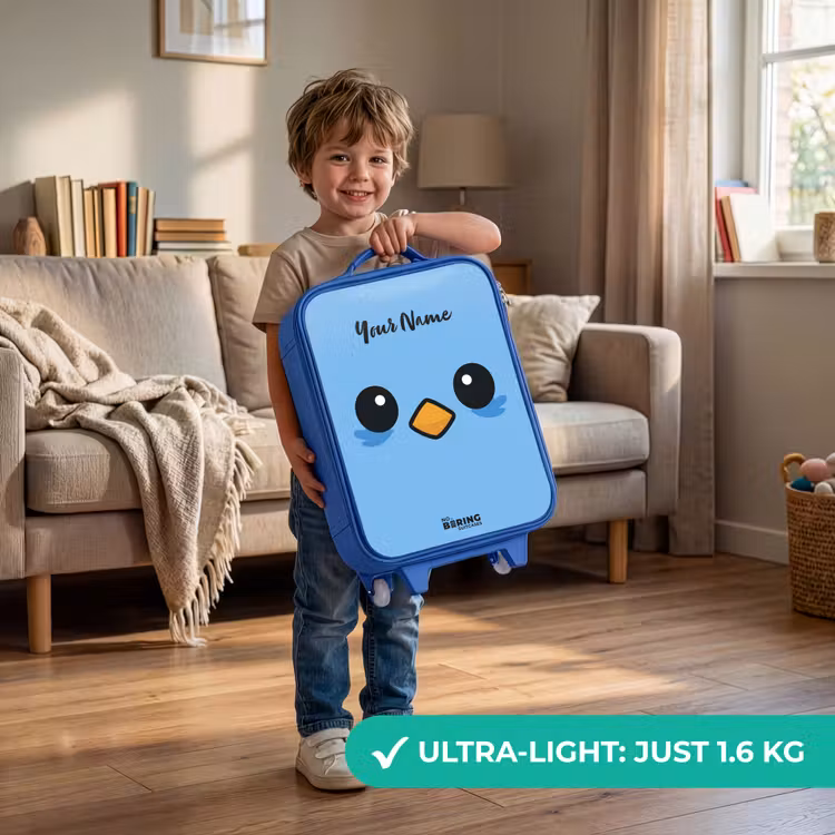Children's suitcase - Blue - Kawai - Bird - Blue — 3